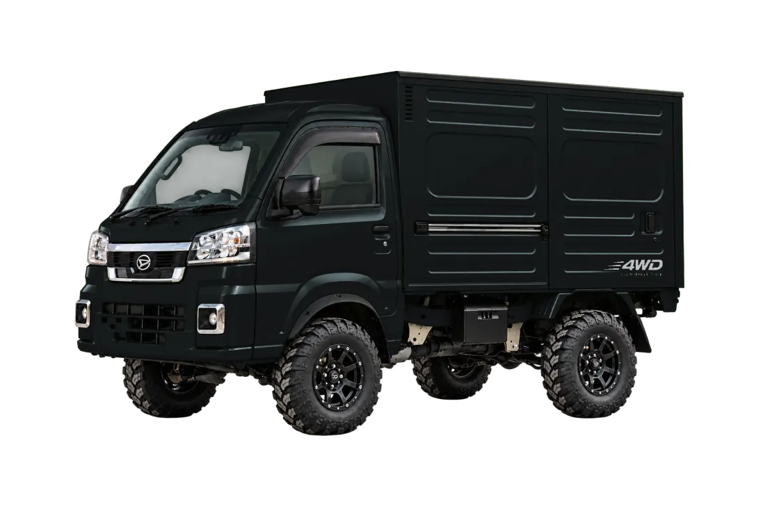 A Graphite Black Box kei truck